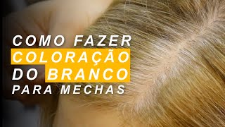 Como fazer mechas perfeita em um cabelo branco [upl. by Romilda998]