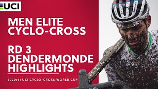 Round 3  Men Elite Highlights  202021 UCI Cyclocross World Cup  Dendermonde [upl. by Peers41]