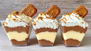 Lotus Biscoff Dessert Cups  NO BAKE Dessert Very Easy and Yummy [upl. by Adnerak]