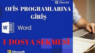 1DERS  SIFIRDAN OFİS PROGRAMLARI DERSİ  MS WORDOffice programlarına giriş [upl. by Catarina]