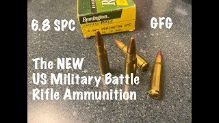 New US Military Battle Rifle Ammo  68 SPC vs 556 NATO [upl. by Aisatana]