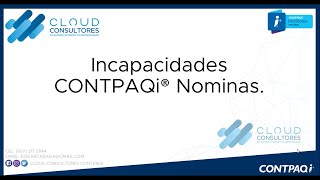 CONTPAQi NOMINAS INCAPACIDADES [upl. by Suh]