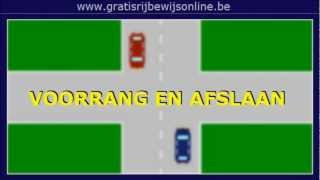 GRATIS RIJBEWIJS ONLINE 21 Rijbewijs B  VOORRANG EN AFSLAAN [upl. by Cavan]