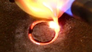 CASTING A SILVER RING open sand casting [upl. by Tcideneb]