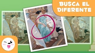 Adivina cuál es el cuadro diferente  Sorolla  Atención visual para niños [upl. by Eiryk]