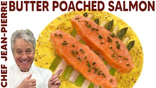 Butter Poached Salmon  Chef JeanPierre [upl. by Son]