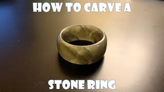 How to Carve a Stone Ring with just a Dremel [upl. by Gilda918]