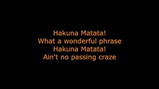 Lion King  Hakuna Matata karaoke [upl. by Norek614]