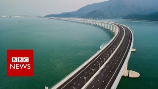 Worlds longest sea bridge  BBC News [upl. by Adallard]