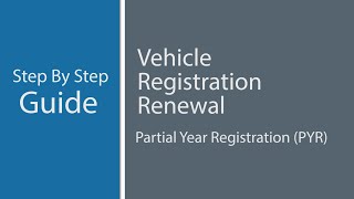 DMV Virtual Office Vehicle Registration Renewal – Partial Year Registration PYR Guide [upl. by Ferdy]