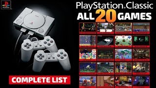 Sony PS1  PS Classic Mini Complete Games List All the Games  EURUS Version [upl. by Hasan717]