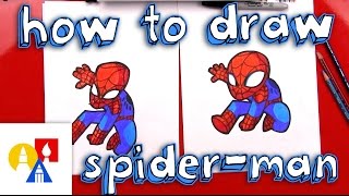 How To Draw Cartoon SpiderMan [upl. by Neeli]