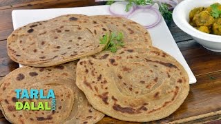 Lachha Paratha Recipe Whole Wheat multi Layered Indian Bread by Tarla Dalal [upl. by Levitus741]