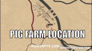 Red dead redemption 2 Pig farm location [upl. by Ennovad236]