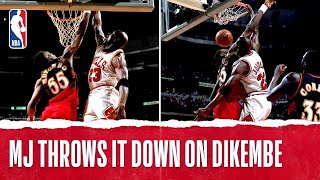 MJ Throws It Down On Dikembe  The Jordan Vault [upl. by Lisbeth33]