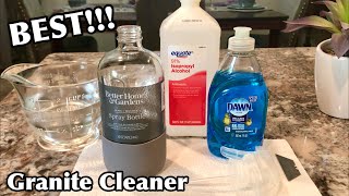 HOW TO CLEAN GRANITE COUNTERTOPS  EASY DIY GRANITE CLEANER [upl. by Yeta]