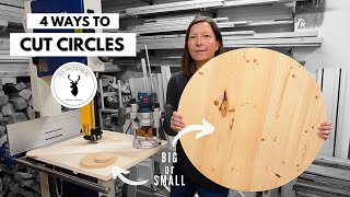 4 Ways to Cut Circles in Wood  DIY Circle Cutting Jigs [upl. by Cain215]