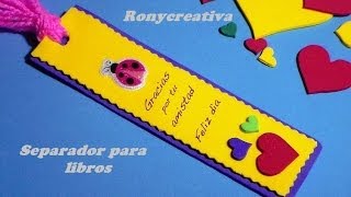 COMO HACER UN UTIL SEPARADOR DE LIBROS BOOK GIFT DIY [upl. by Atirak907]