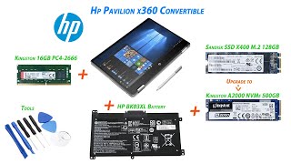 HP Pavilion X360 Convertible Laptop Upgrade Step by Step [upl. by Irihs]