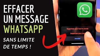 SUPPRIMER un message WhatsApp SANS LIMITE de temps  shorts [upl. by Hamlen104]