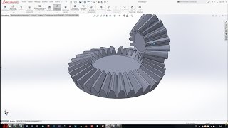 Proper Parametric Involute Bevel Gear Modeling SW tutorial [upl. by Anneis]