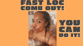 FAST AND EASY LOC COMB OUT Untangle your dreadlocks faster with healthy results You can do it [upl. by Singh193]