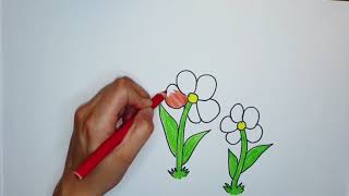 Kako nacrtati cvijeće  how to draw a flowers [upl. by Nurat]