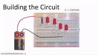 How to Connect Multiple LEDs in Series  Electronics for Absolute Beginners [upl. by Ahsoek]