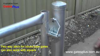 Gate Latch 2 way for round pipe and square [upl. by Imailiv]