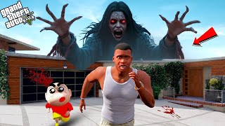 Shinchan And Franklin Found A Dangerous Ghost Near Their House In GTA 5 [upl. by Airednaxela]