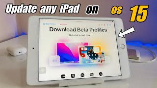 How to Update any iPad on iPad os15  How to install iPad os 15 beta profile Iin any iPad [upl. by Xenos]