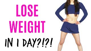 How to LOSE WEIGHT in 1 DAY [upl. by Onej]