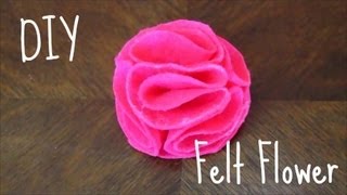 How to Make a Felt Flower DIY Tutorial [upl. by Shabbir]