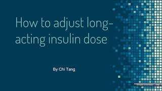 Long acting insulin  Lantus Levemir Abasaglar Tresiba amp Toujeo [upl. by Ahsinan493]