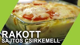 Rakott sajtos csirkemell egyszerűen  Easy chicken gratin with cheese and onion  Mindmegettehu [upl. by Hallam]