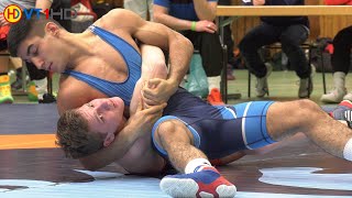 🤼  Wrestling  German Championships 2019 Cadets Freestyle 65kg Round 6  ALBERT vs GOLMOHAMMADI [upl. by Ridan]