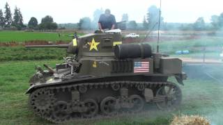 M3 A1 Stuart tank firing [upl. by Katie]