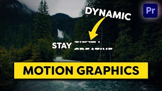 Simple DYNAMIC Motion Graphics Premiere Pro Tutorial [upl. by Lleumas]