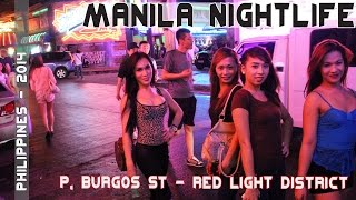 Manila Philippines Nightlife  Makatis P Burgos Street [upl. by Yerrot320]