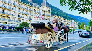 Peaceful evening walk in Swiss Town INTERLAKEN 🇨🇭Switzerland [upl. by Calondra]