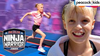 Payton Delu Tries CRAZY NEW NINJA WARRIOR COURSE Ninja Kidz TV [upl. by Malorie]