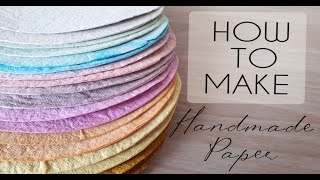 DIY  How to make handmade paper from recycled materials  PAPER MAKING [upl. by Acnaib]