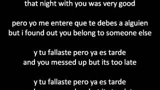 Daddy Yankee  Lo Que Paso Paso What Happened Happened ENGLISH AND SPANISH lyricsletra [upl. by Anrapa291]