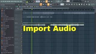 FL Studio 20 How to Import Audio [upl. by Aneram]