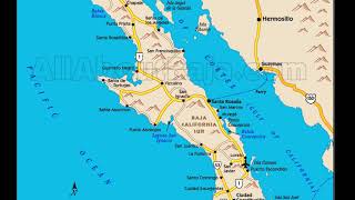 map of Baja California Sur Mexico [upl. by Ailaham]