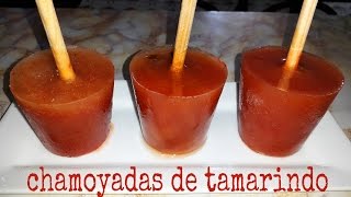 CHAMOYADAS DE TAMARINDO Paletas heladas de tamarindo y chamoy [upl. by Yelsa]