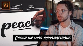 Comment créer un LOGO typographique sur illustrator [upl. by Tynan]