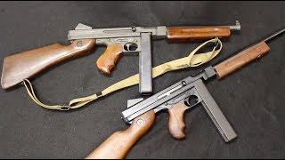 AutoOrdnance SemiAuto Thompson vs Original M1A1 SMG [upl. by Sokil]