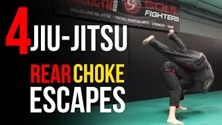 Top 4 JiuJitsu Techniques to Escape Rear Choke [upl. by Ubald]