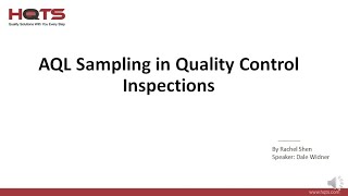 AQL Sampling in Quality Control Inspections  HQTS Group Ltd [upl. by Adlen922]